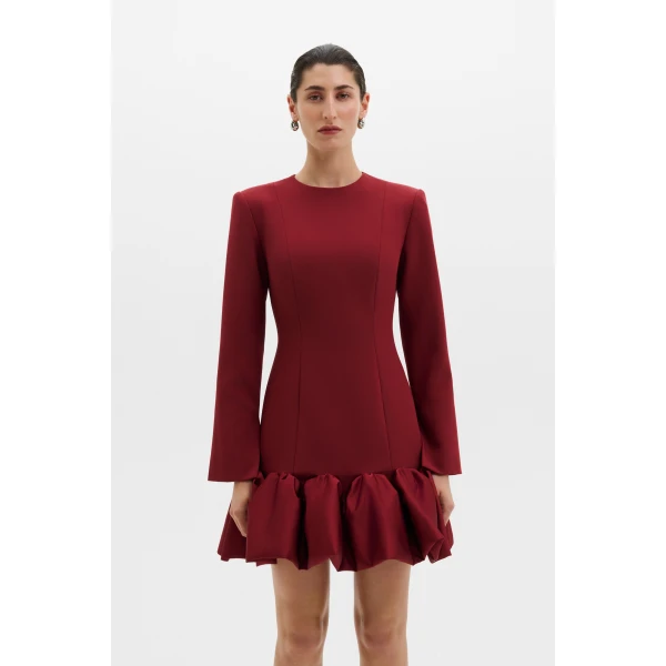 By Malina Miki Mini Dress in Ruby | Mini Dresses | Coveti
