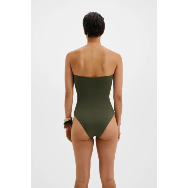 By Malina Milea Swimsuit in Dusty Olive | Swimsuits | Coveti