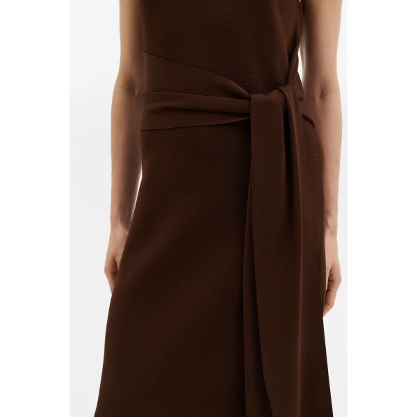 By Malina Minna Maxi Dress in Dark Brown | Maxi Dresses | Coveti