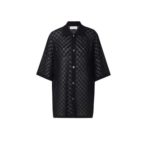 By Malina Moa Oversized Shirt in Black | Shirts | Coveti