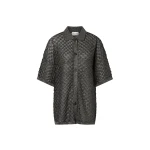 By Malina Moa Oversized Shirt in Black Metallic | Shirts | Coveti