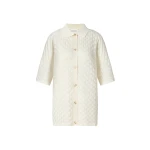 By Malina Moa Oversized Shirt in Cream | Knitwear | Coveti