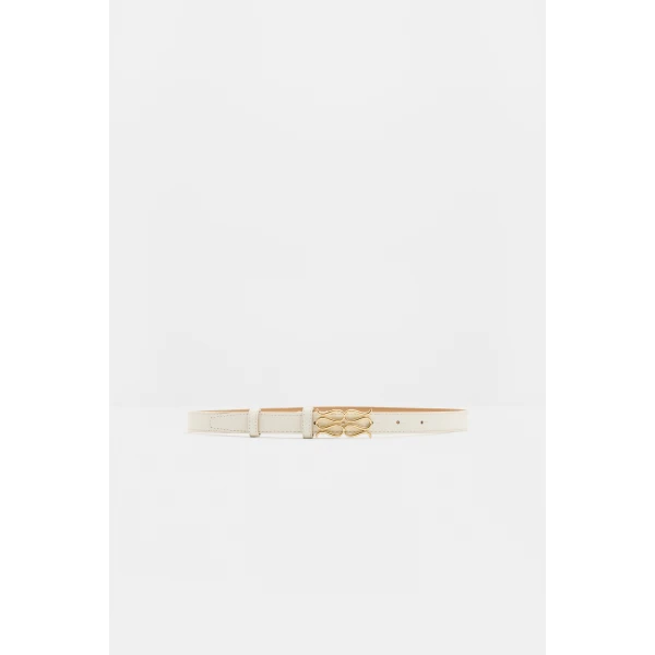 By Malina Monogram Belt in Vanilla | Belts | Coveti