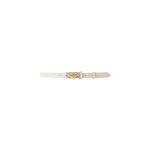 By Malina Monogram Belt in Vanilla | Belts | Coveti