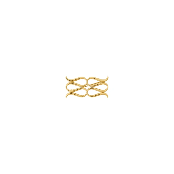 Monogram Brooch in Gold Metallic