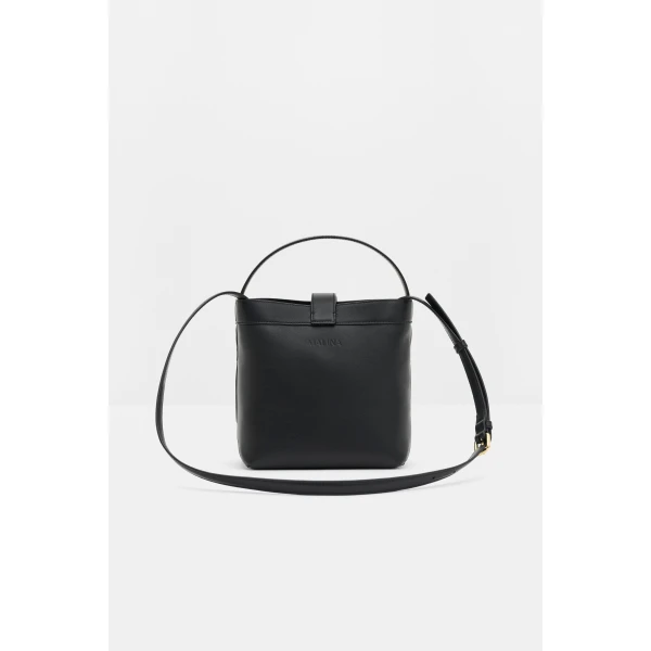 By Malina Monogram Bucket Bag in Black | Bucket Bags | Coveti