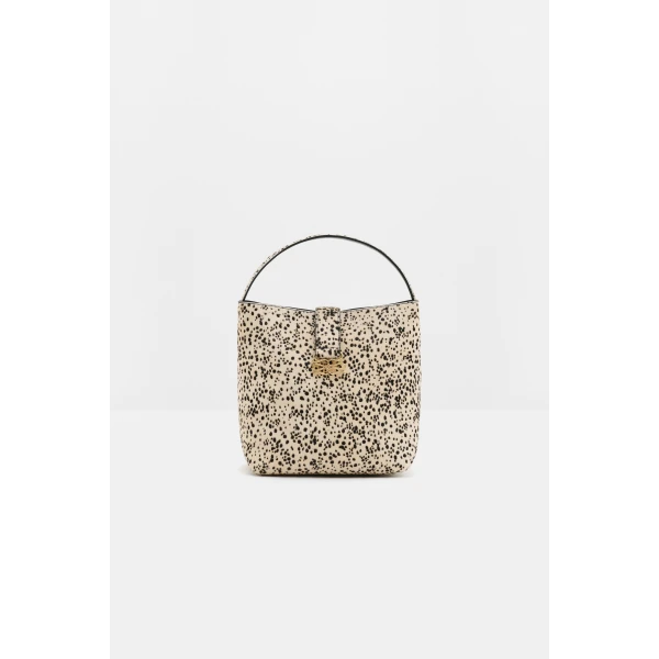 By Malina Monogram Bucket Bag in Shaded Dot | Bucket Bags | Coveti