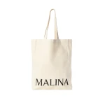By Malina Monogram Canvas Bag in Cream | Totes & Top-Handle Bags | Coveti