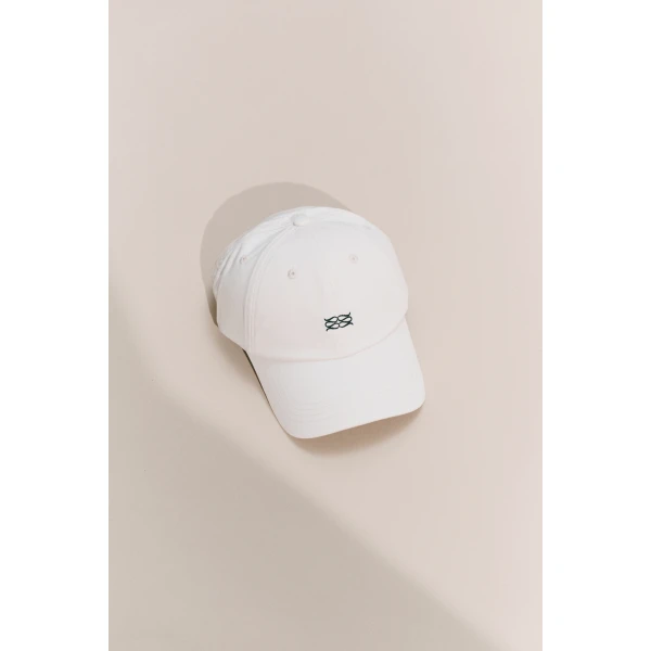 By Malina Monogram Cap in Vanilla | Hats | Coveti