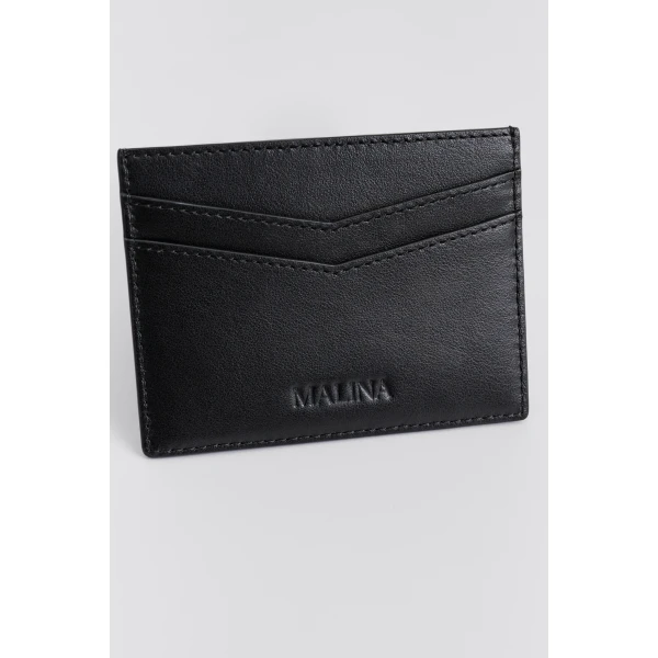 By Malina Monogram Card Holder in Black | Wallets & Purses | Coveti
