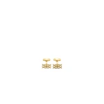 By Malina Monogram Cufflink in Gold Metallic | Jewelry | Coveti