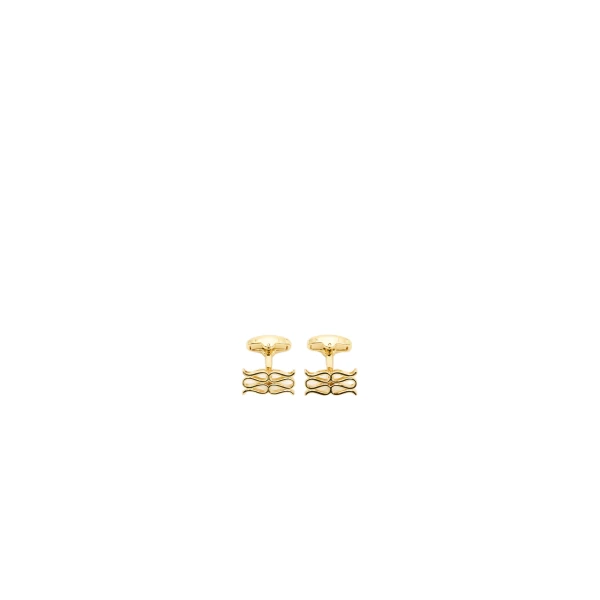 Monogram Cufflink in Gold Metallic