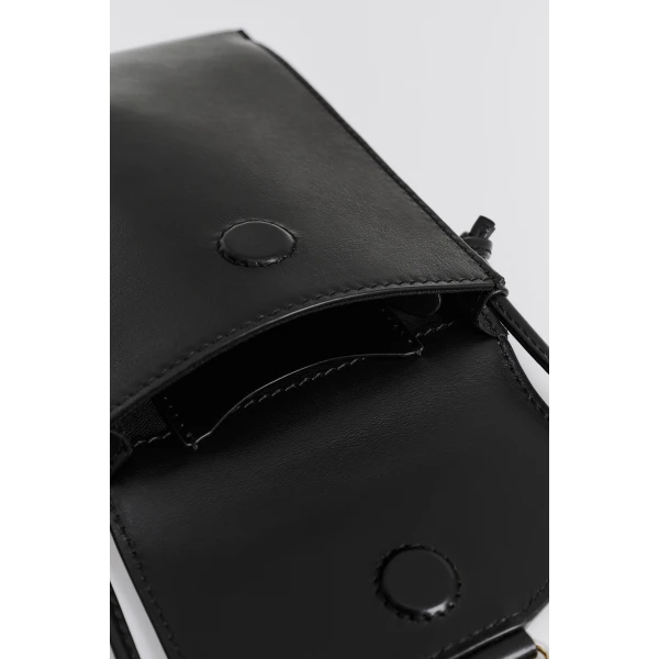 By Malina Monogram Phone Pouch in Black | Phone Cases | Coveti
