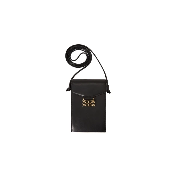Monogram Phone Pouch in Black