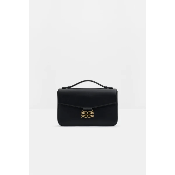 By Malina Monogram Shoulder Bag in Black | Shoulder & Crossbody Bags | Coveti