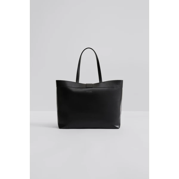 By Malina Monogram Tote Bag in Black | Totes & Top-Handle Bags | Coveti