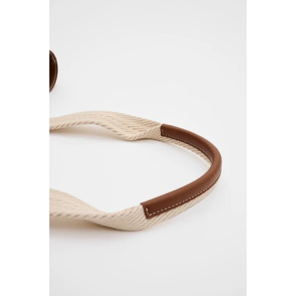 By Malina Monogram Tote Bag in Light Taupe | Totes & Top-Handle Bags | Coveti