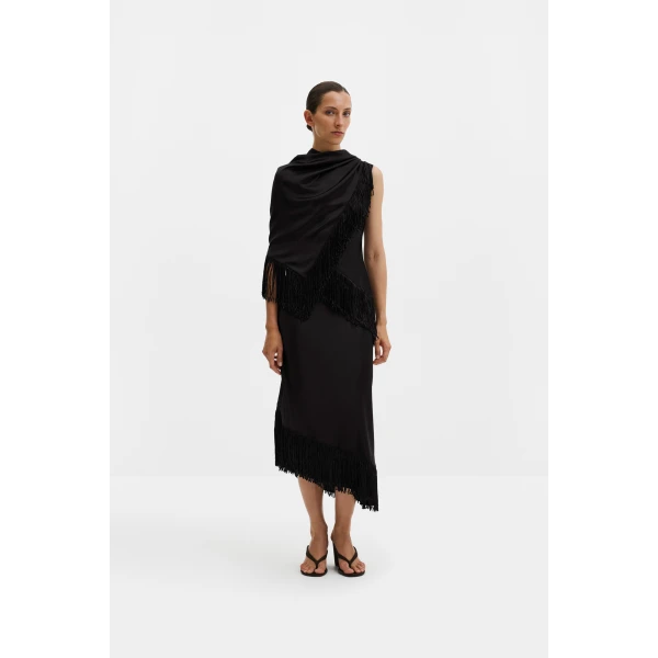 By Malina Nalia Scarf in Black | Scarves | Coveti