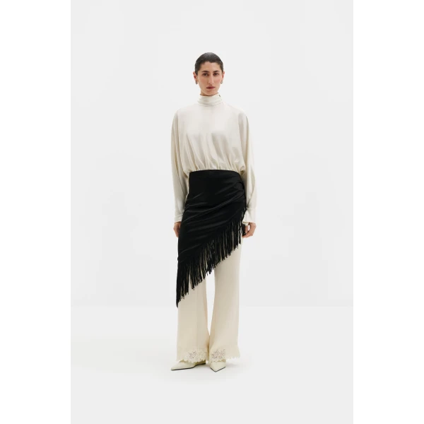 By Malina Nalia Scarf in Black | Scarves | Coveti