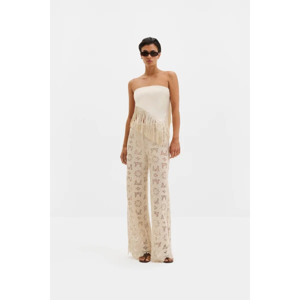 By Malina Nalia Scarf in Pearl | Scarves | Coveti