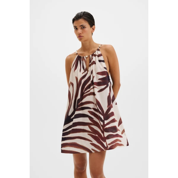 By Malina Neela Mini Dress in Burnt Leaf | Mini Dresses | Coveti