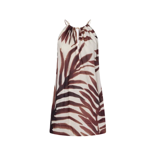 By Malina Neela Mini Dress in Burnt Leaf | Mini Dresses | Coveti