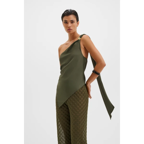 By Malina Neija Top in Dusty Olive | Tops | Coveti