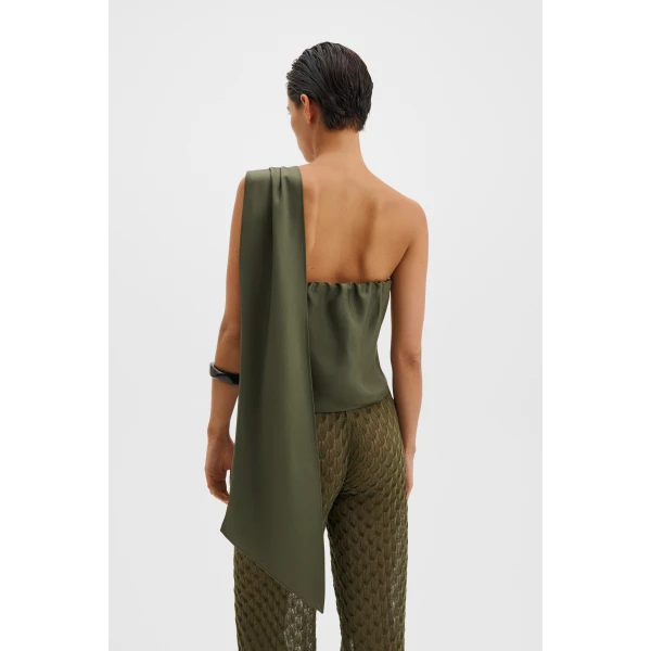 By Malina Neija Top in Dusty Olive | Tops | Coveti