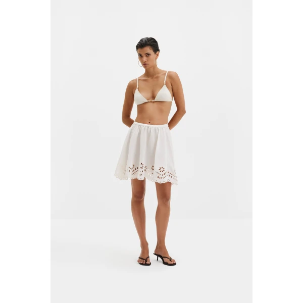 By Malina Neoline Mini Skirt in White | Mini Skirts | Coveti