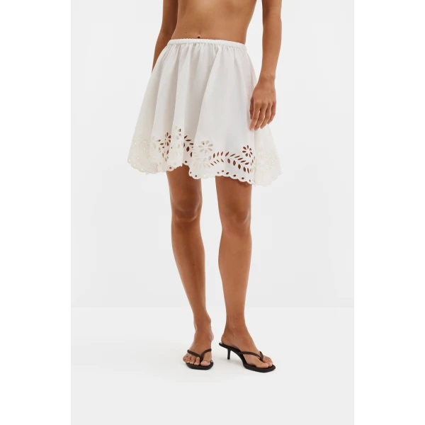 By Malina Neoline Mini Skirt in White | Mini Skirts | Coveti