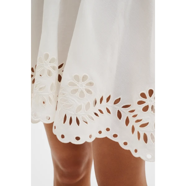 By Malina Neoline Mini Skirt in White | Mini Skirts | Coveti