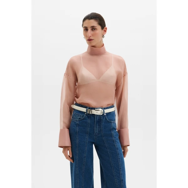 By Malina Nicole Blouse in Soft Pink | Blouse | Coveti