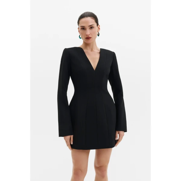 By Malina Ninni Mini Dress in Black | Mini Dresses | Coveti