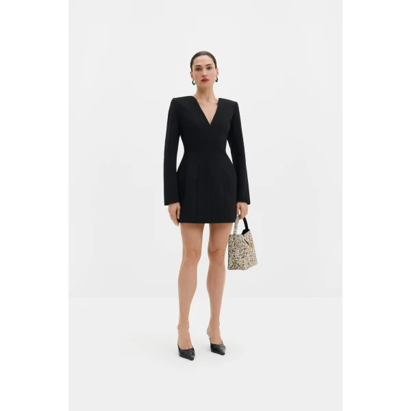 By Malina Ninni Mini Dress in Black | Mini Dresses | Coveti