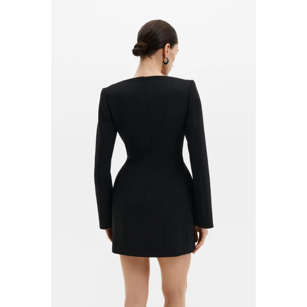 By Malina Ninni Mini Dress in Black | Mini Dresses | Coveti