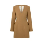 By Malina Ninni Mini Dress in Camel | Mini Dresses | Coveti