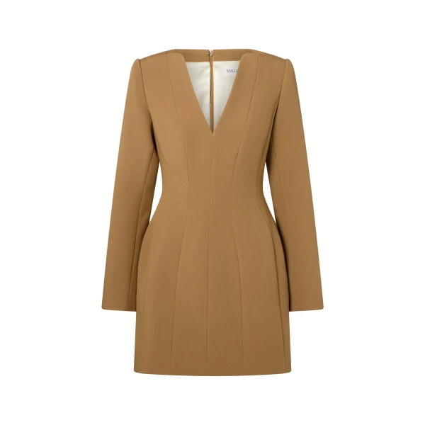By Malina Ninni Mini Dress in Camel | Mini Dresses | Coveti