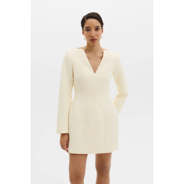 By Malina Ninni Mini Dress in Pearl | Mini Dresses | Coveti
