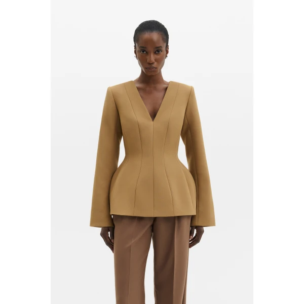 By Malina Ninni Top in Camel | Tops | Coveti