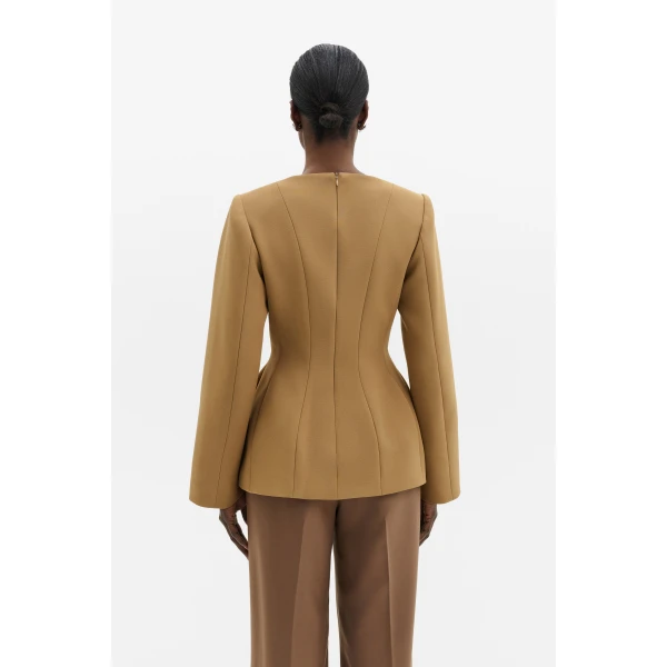By Malina Ninni Top in Camel | Tops | Coveti