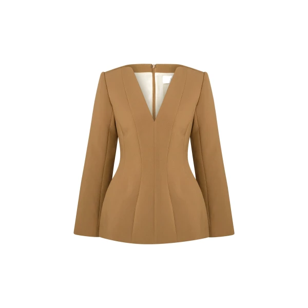 By Malina Ninni Top in Camel | Tops | Coveti