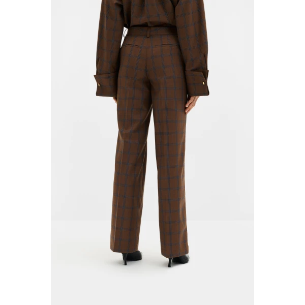 By Malina Nisa Pants in Camel Checks | Pants | Coveti