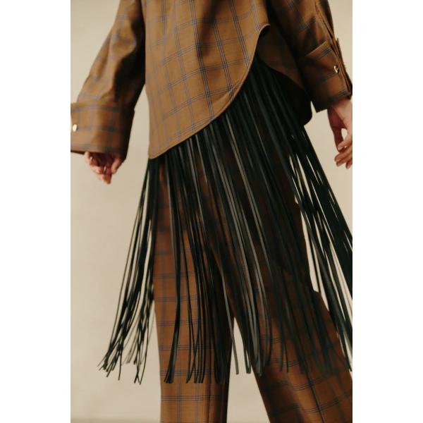 By Malina Nisa Pants in Camel Checks | Pants | Coveti