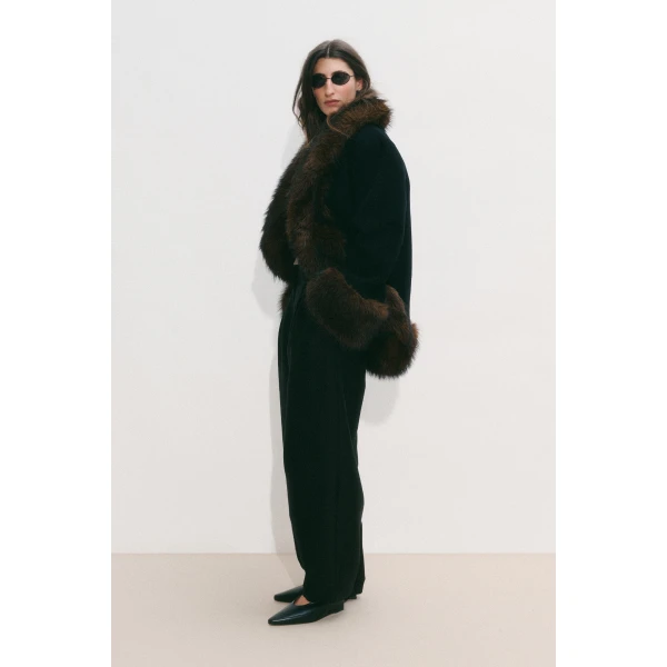 By Malina Nor Coat in Black | Coats | Coveti