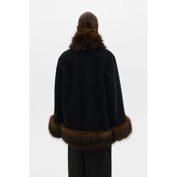 By Malina Nor Coat in Black | Coats | Coveti