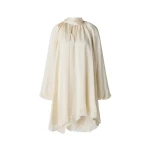 By Malina Norea Lace Hem Satin Mini Dress in Pearl | Mini Dresses | Coveti