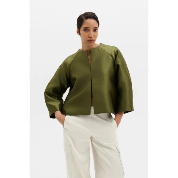 By Malina Novalie Blouse in Moss Green | Blouse | Coveti