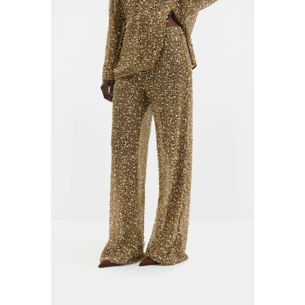 By Malina Pamela Trousers in Camel | Pants | Coveti