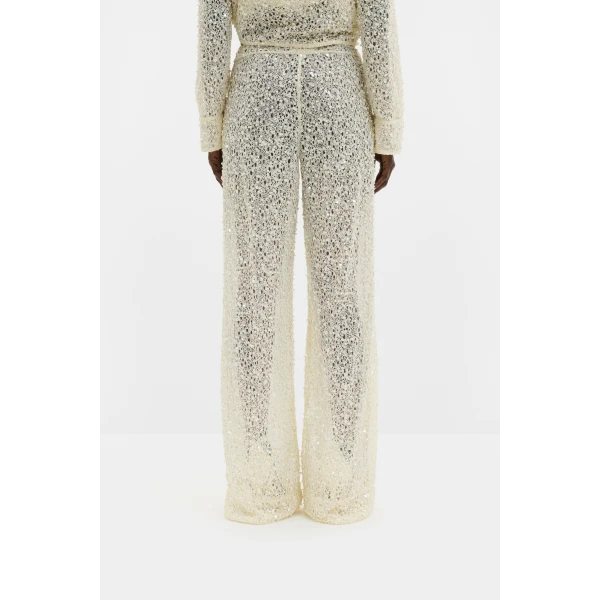 By Malina Pamela Trousers in Pearl | Pants | Coveti