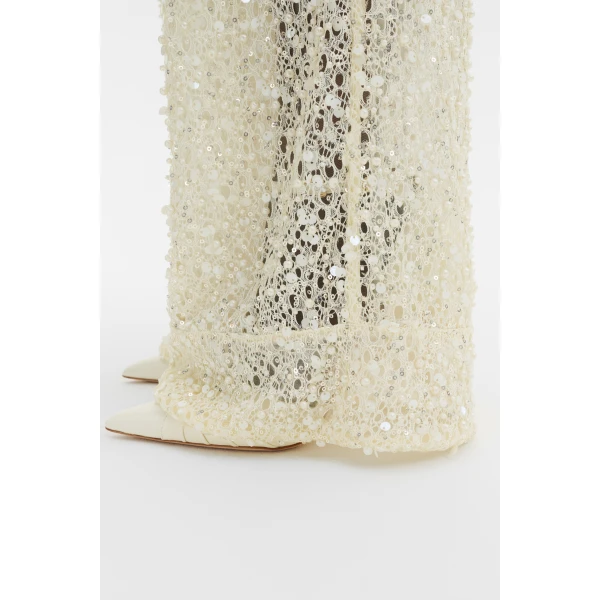 By Malina Pamela Trousers in Pearl | Pants | Coveti
